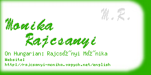 monika rajcsanyi business card